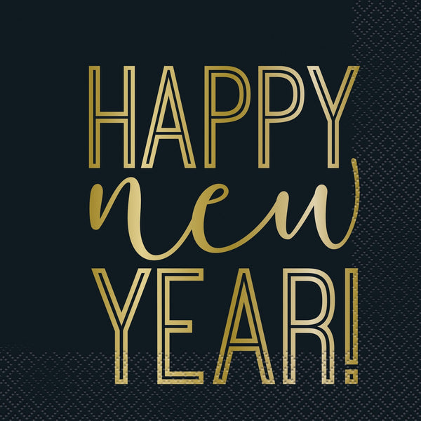 ROARING NEW YEAR 16 LUNCHEON NAPKINS 2PLY 33CM X 33CM (13" X 13")